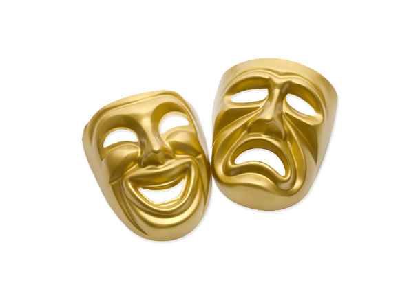 Comedy and tragedy theatre masks
