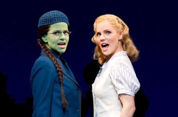 Mandy Gonzalez as Elphaba in Wicked on Broadway.