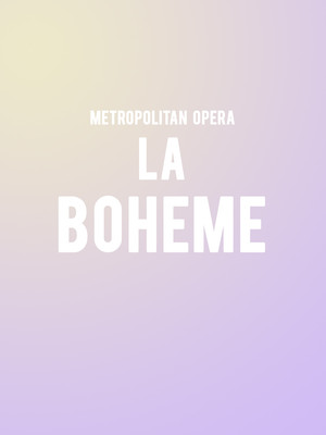 la boheme met opera schedule