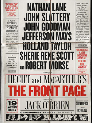 The Front Page - Broadhurst Theater, New York, NY - Tickets ...