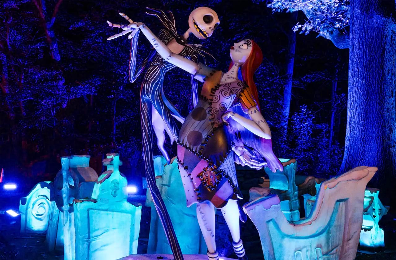 Tim Burton's The Nightmare Before Christmas Light Trail at New York Botanical Garden