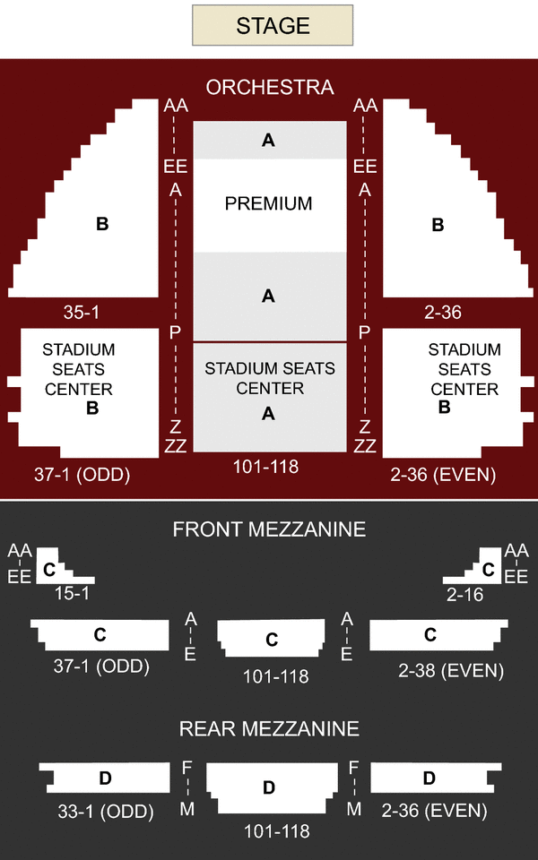 Gershwin Theater, New York, NY - Seating Chart & Stage - New ...