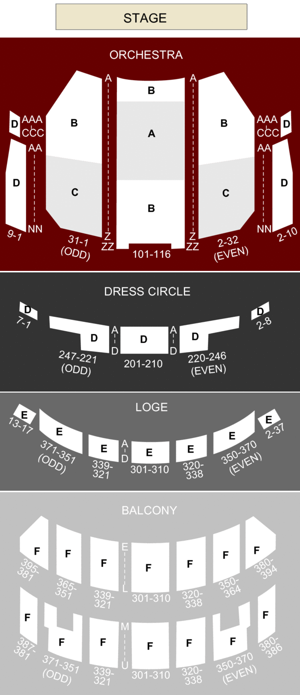 The Chicago Theatre Chicago Il Seating Chart