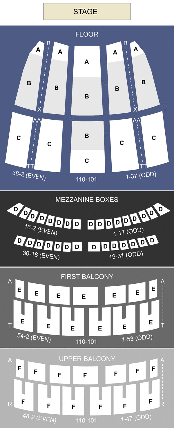 Civic Opera House, Chicago, IL - Seating Chart & Stage ...