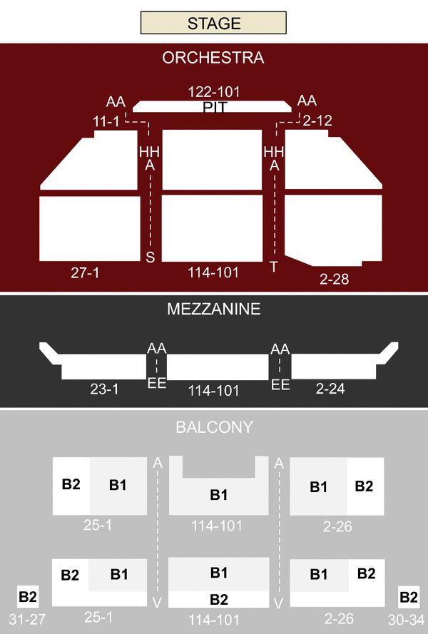 Saban Theater Seating Chart