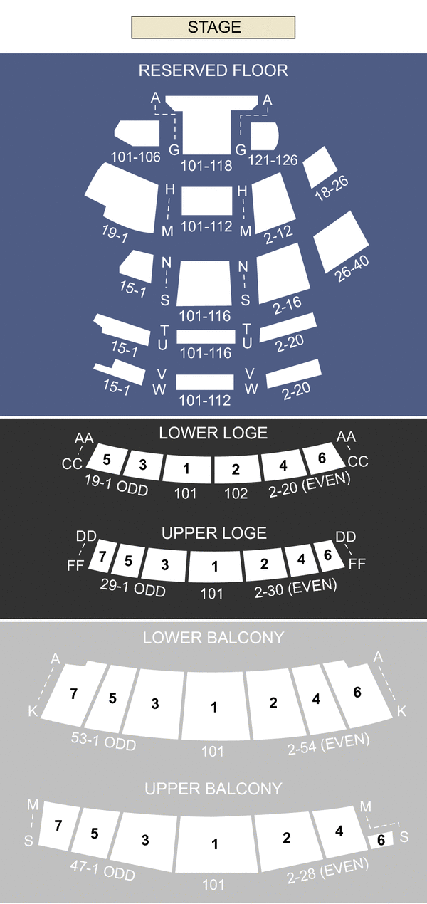 The Warfield Seating Chart