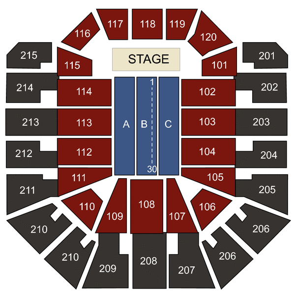 Liacouras Center, Philadelphia, PA - Seating Chart & Stage ...