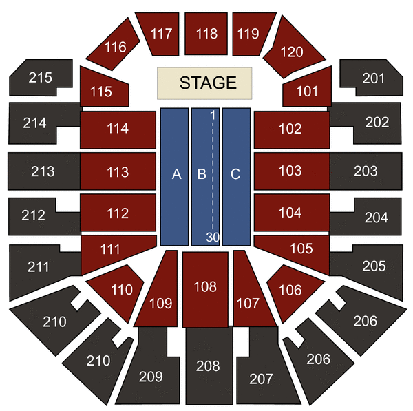 Aew Liacouras Center Seating Chart