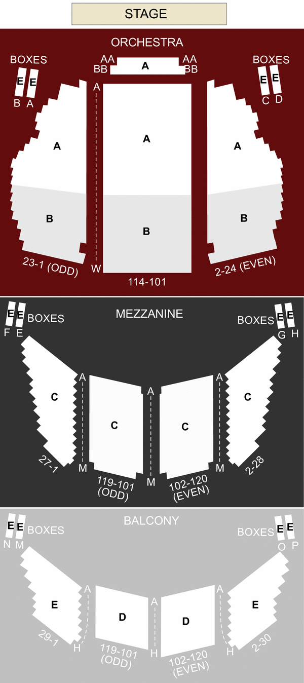 Emerson Colonial Theater, Boston, MA - Seating Chart & Stage ...