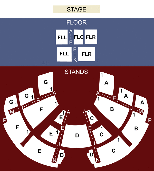 Center Stage Theater Seating Chart