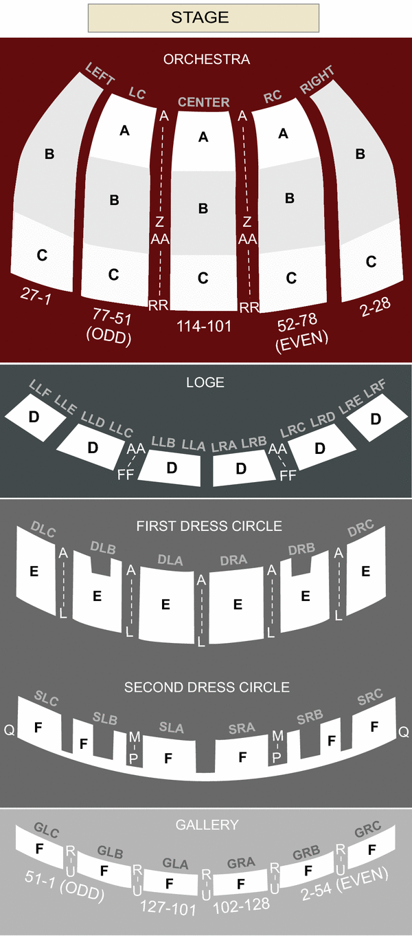 Fabulous Fox Theater Seating Chart