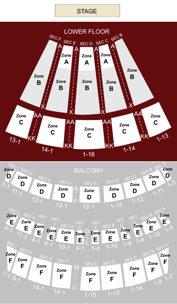 Frozen Musical Seating Chart