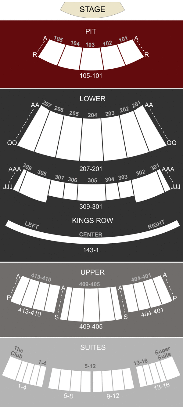 Verizon Theater Seating Chart With Seat Numbers Elcho Table