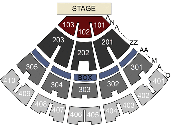 Amphitheatre Toronto Seating Chart