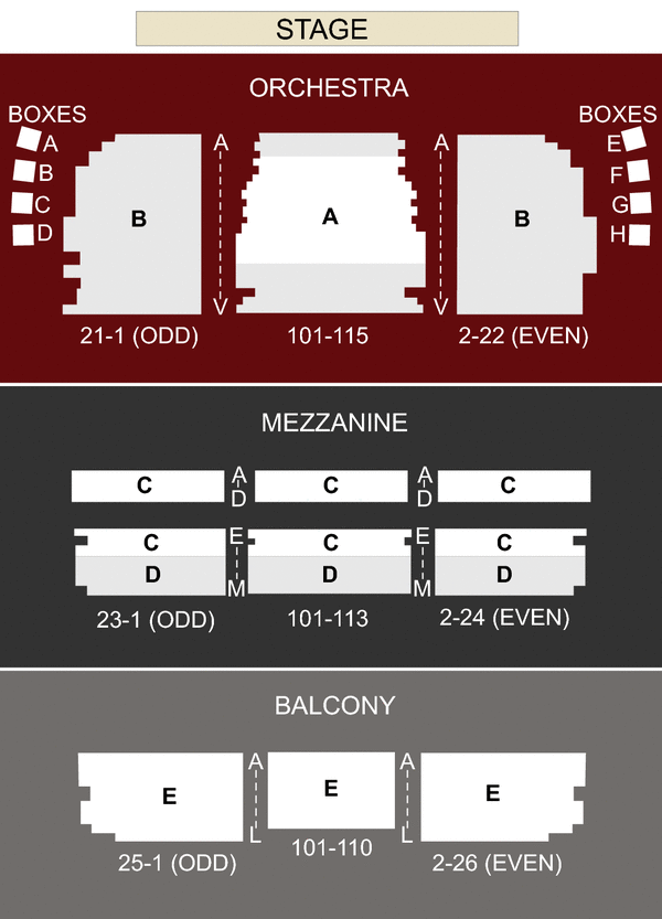 Shubert Theater Boston Seating Chart