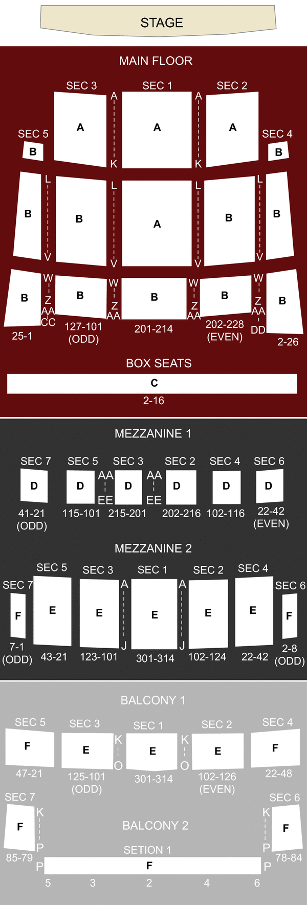 Detroit Opera House Seating Chart