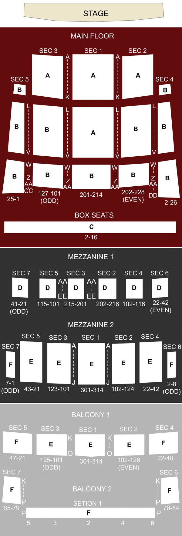 detroit opera house seating view