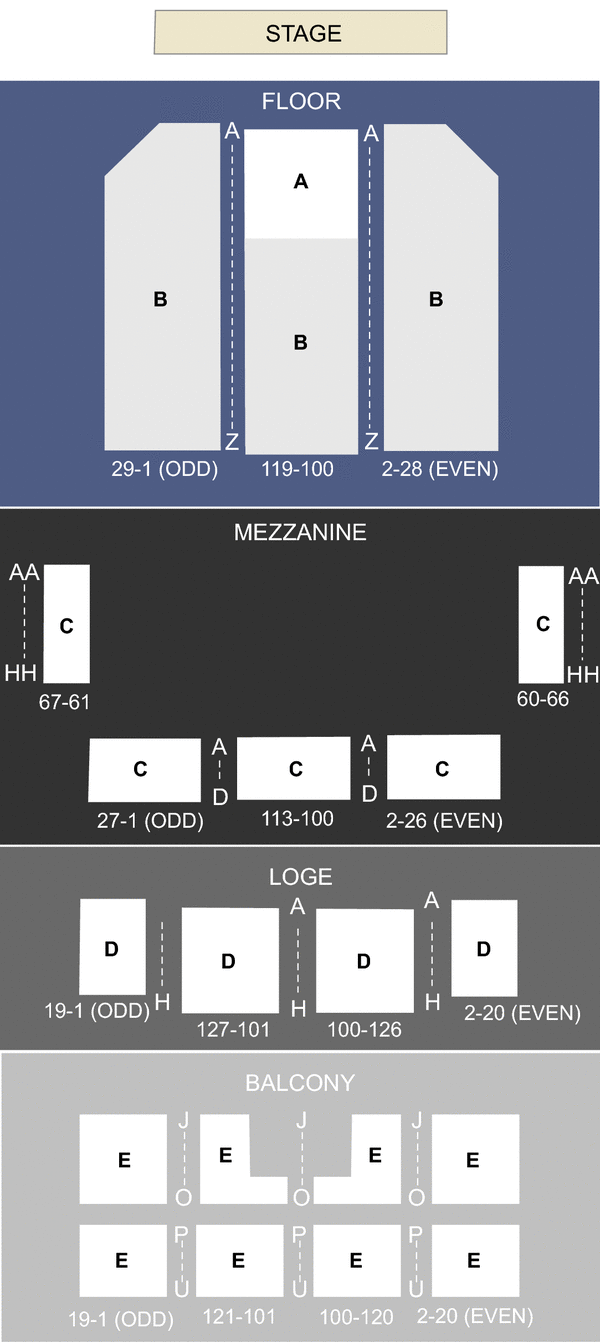 Fisher Theatre, Detroit, MI - Seating Chart & Stage ...