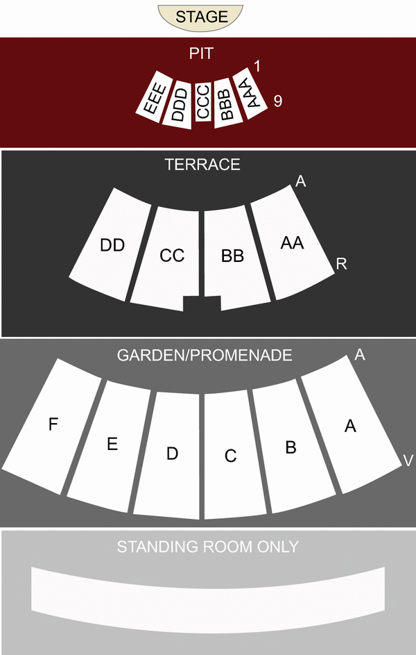 San Diego Theater Seating Chart