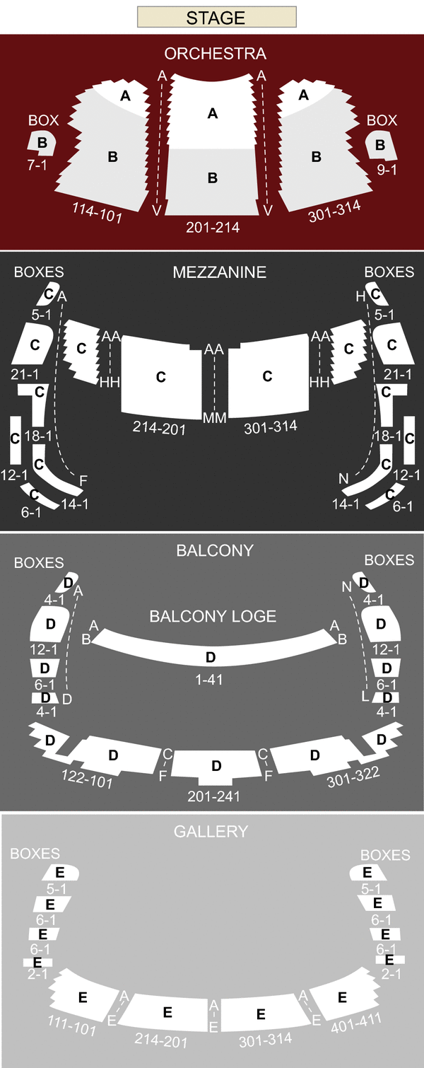 Ordway Music Theatre, Saint Paul, MN Seating Chart