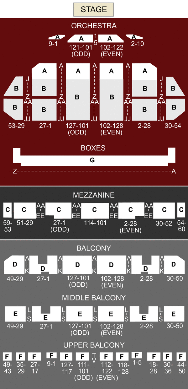 Fabulous Fox Theatre Seating Chart