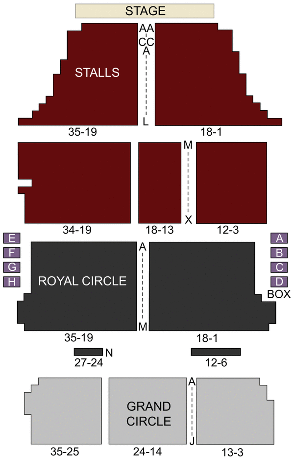 Shaftesbury Theatre Seating Chart