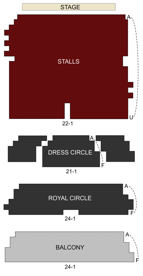 Comedy Theatre Seating Chart