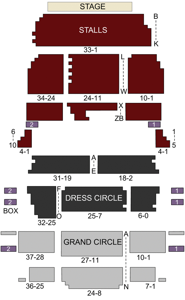 Prince Edward Theatre Seating Chart