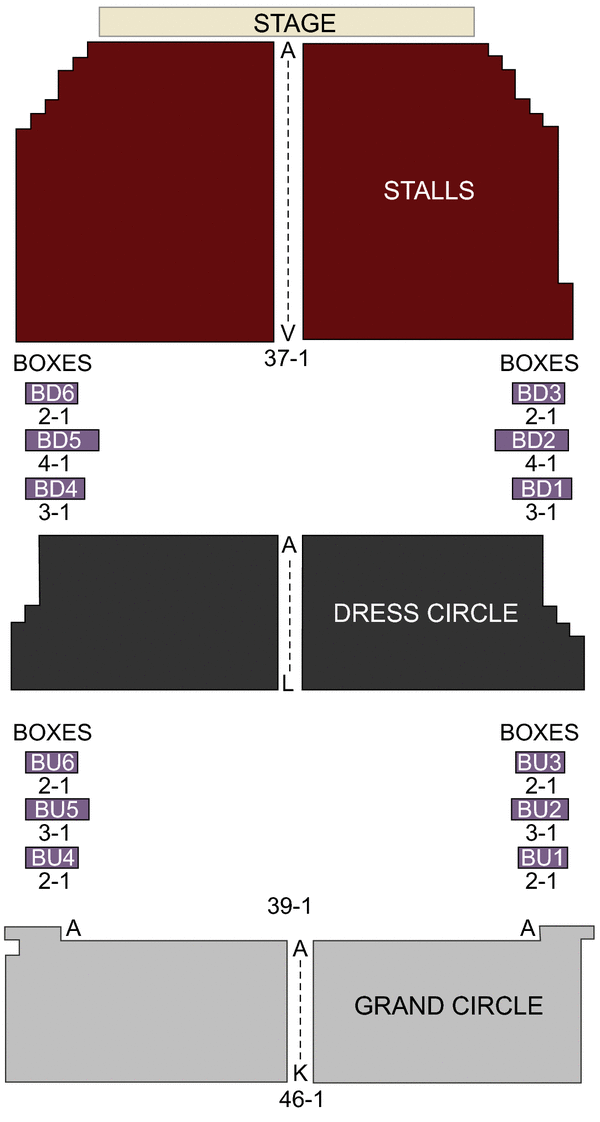 Victoria Palace Theatre Seating Chart