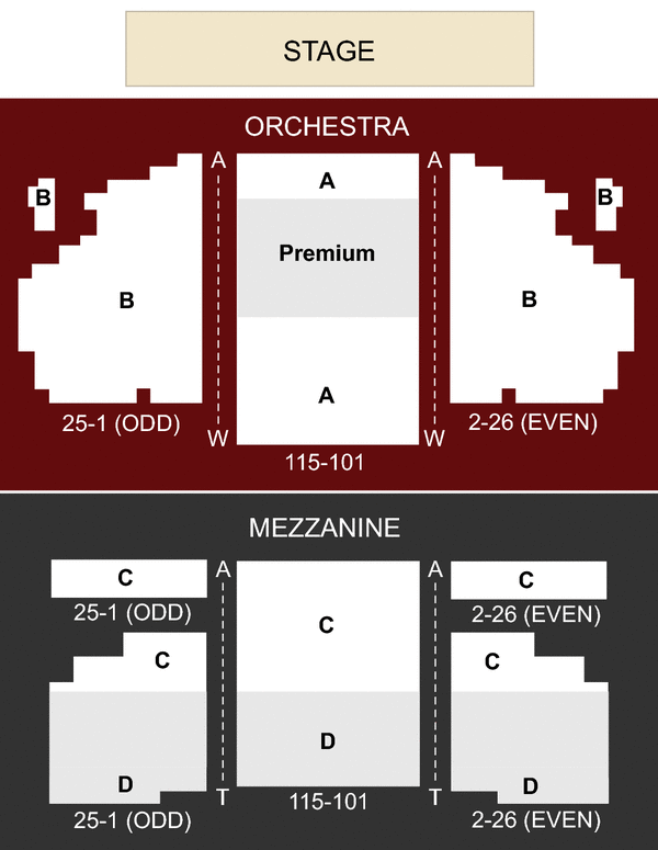 Al Hirschfeld Theater Seating Chart