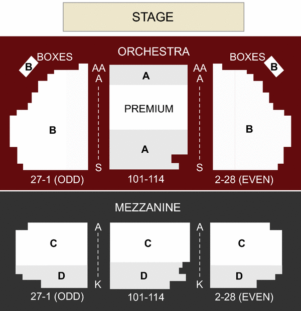 Gerald Schoenfeld Theater, New York, NY - Seating Chart ...