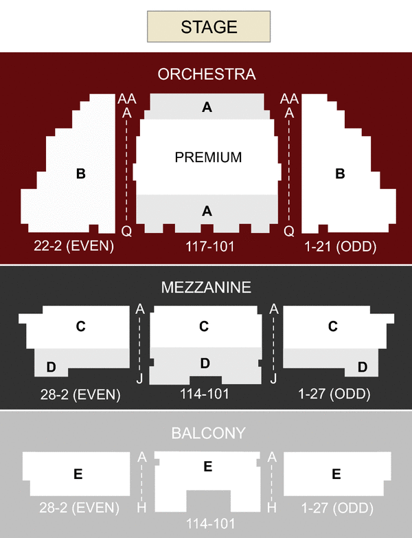 Longacre Theater Seating Chart