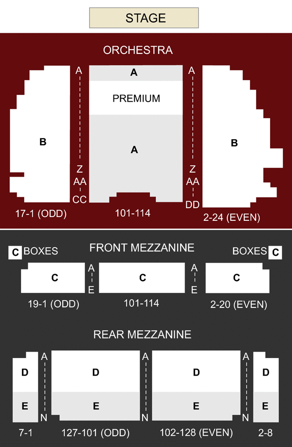 Lunt Fontanne Theater Seating Chart