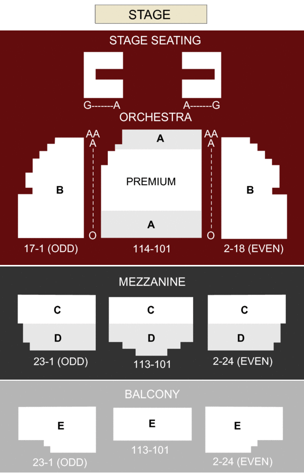 Lyceum Theater Seating Chart