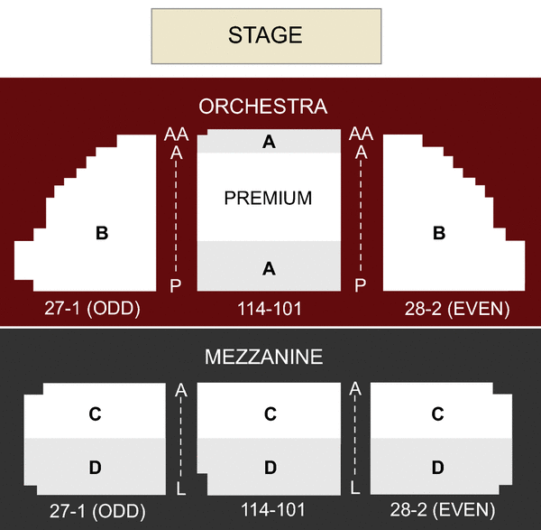 Music Box Theater Seating Chart