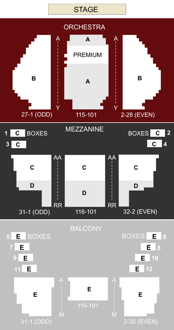 New Amsterdam Theater Seating Chart