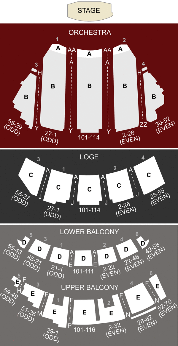 Seating Chart For Beacon Theater Ny