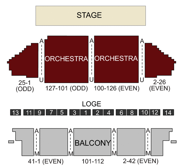 Town Hall Theater, New York, NY - Seating Chart & Stage ...