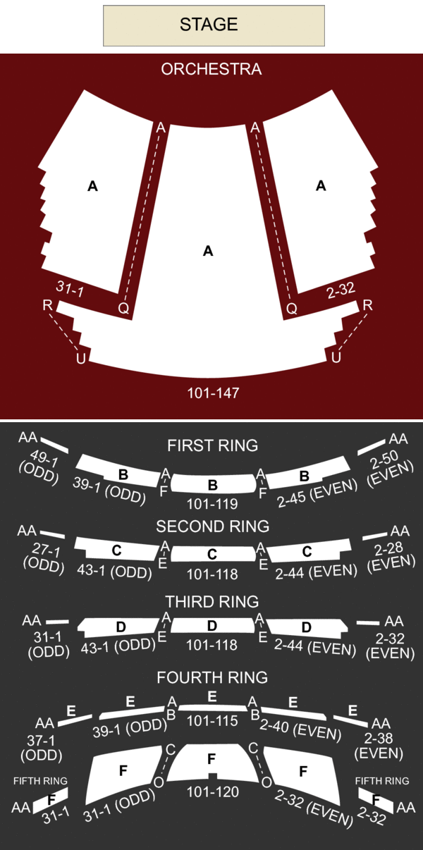 David H Koch Theater, New York, NY - Seating Chart & Stage ...