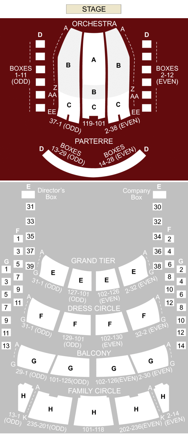 Metropolitan Opera House, New York, NY - Seating Chart ...