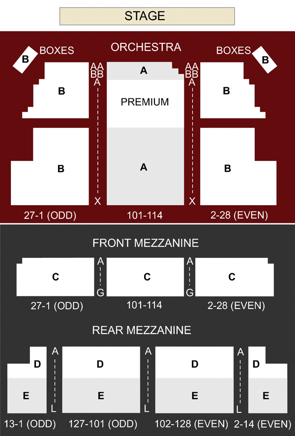Majestic Theater, New York, NY - Seating Chart & Stage - New ...