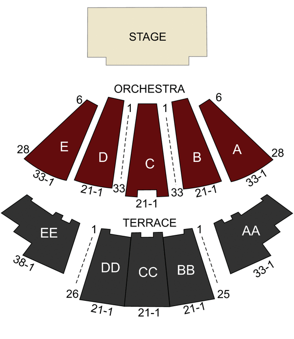 WaMu Theater Seating Chart
