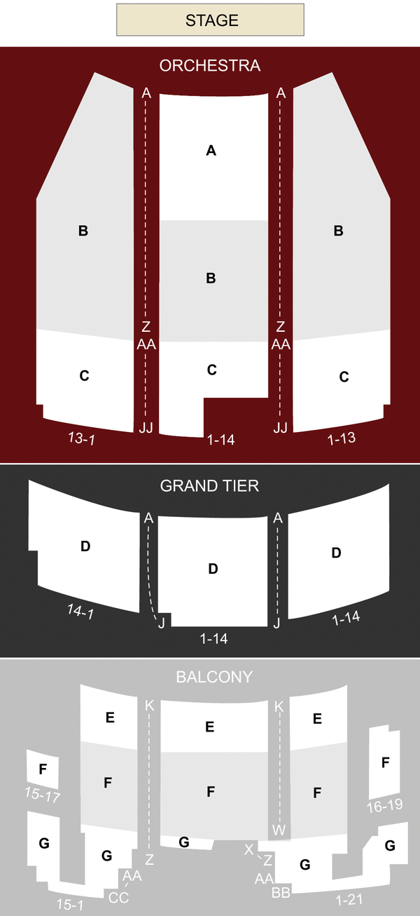 5th Avenue Seating Chart