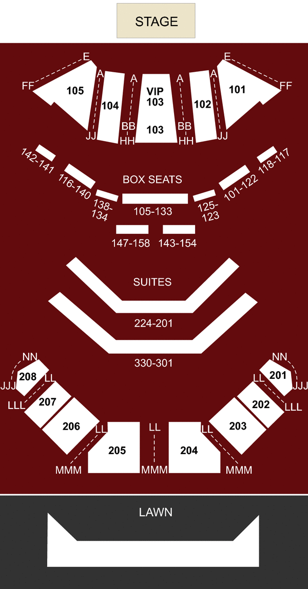 First Midwest Bank Amphitheatre, Tinley Park, IL Seating Chart