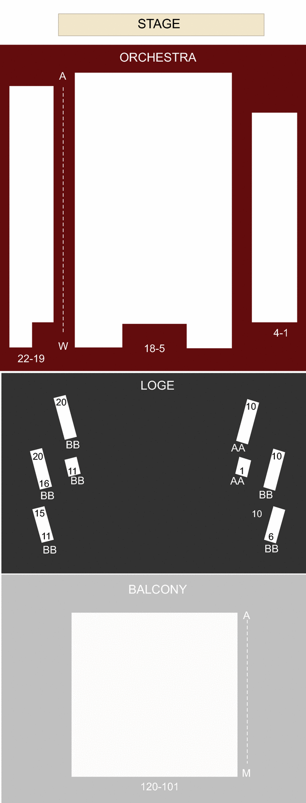 Panasonic Theatre Seating Chart