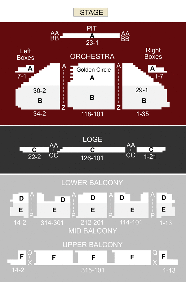 Hanover Theatre Seating Chart