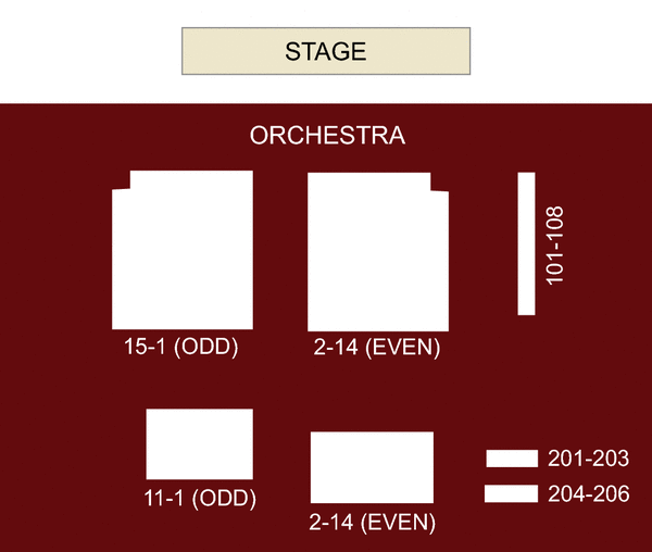 59E59 Theater Seating Chart