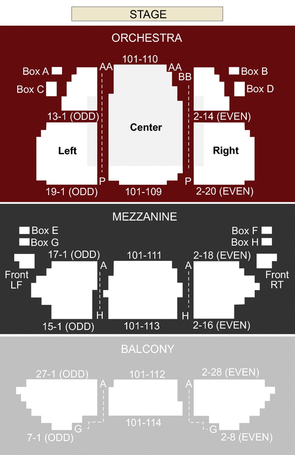 American Conservatory Theater San Francisco Ca Seating Chart And Stage San Francisco Theater
