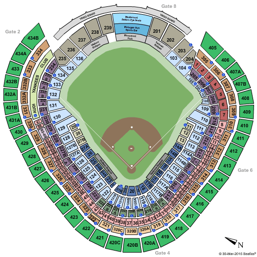 Yankee Stadium Bronx Ny Seating