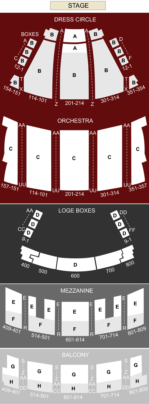 Keybank State Theater Seating Chart